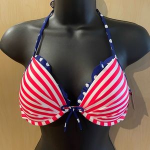 NWT Women’s Victoria’s Secret Americana Bikini Top (Size 34B)